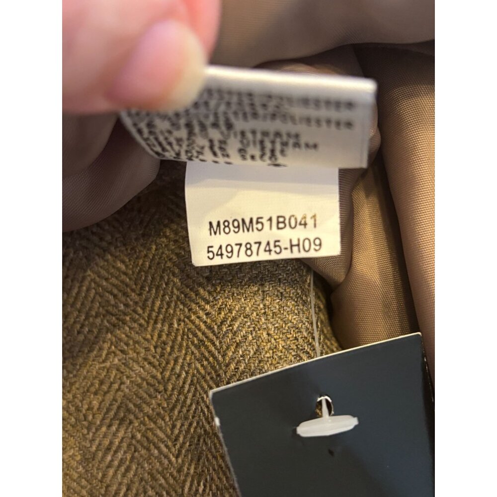 Le Suit Taupe Pant Suit Set Leopard Scarf Womens Size 14 Lush Valley 2 Piece NWT - Picture 13 of 16